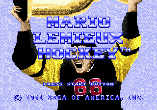 Mario Lemieux Hockey Title Screen